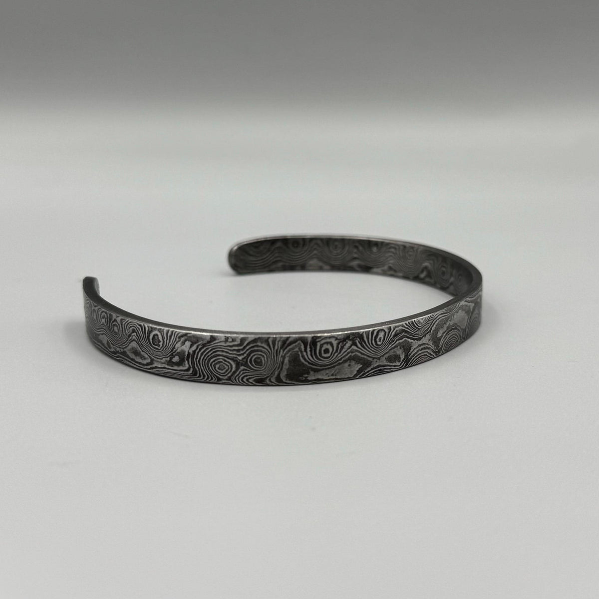 Damascus Steel Cuff Bracelet — Viking Bangle