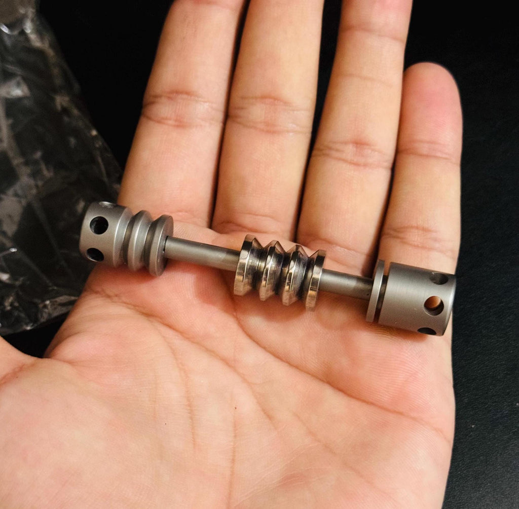 Natural Titanium EDC Bead Holder, Lanyard Bead Keeper