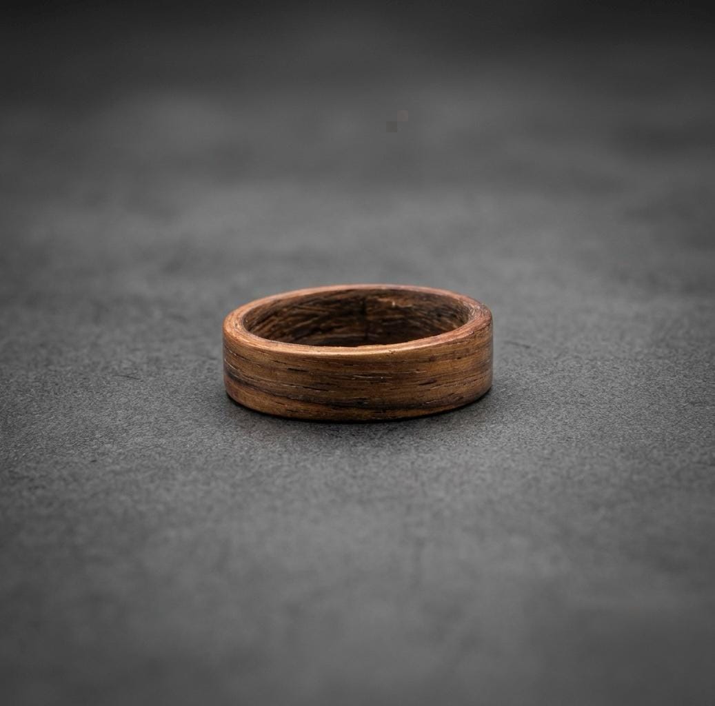 Rosewood Bentwood Ring — Matte Wooden Wedding Band