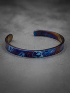 Timascus Cuff Bracelet, 8 mm — Titanium Mokume Viking Bangle