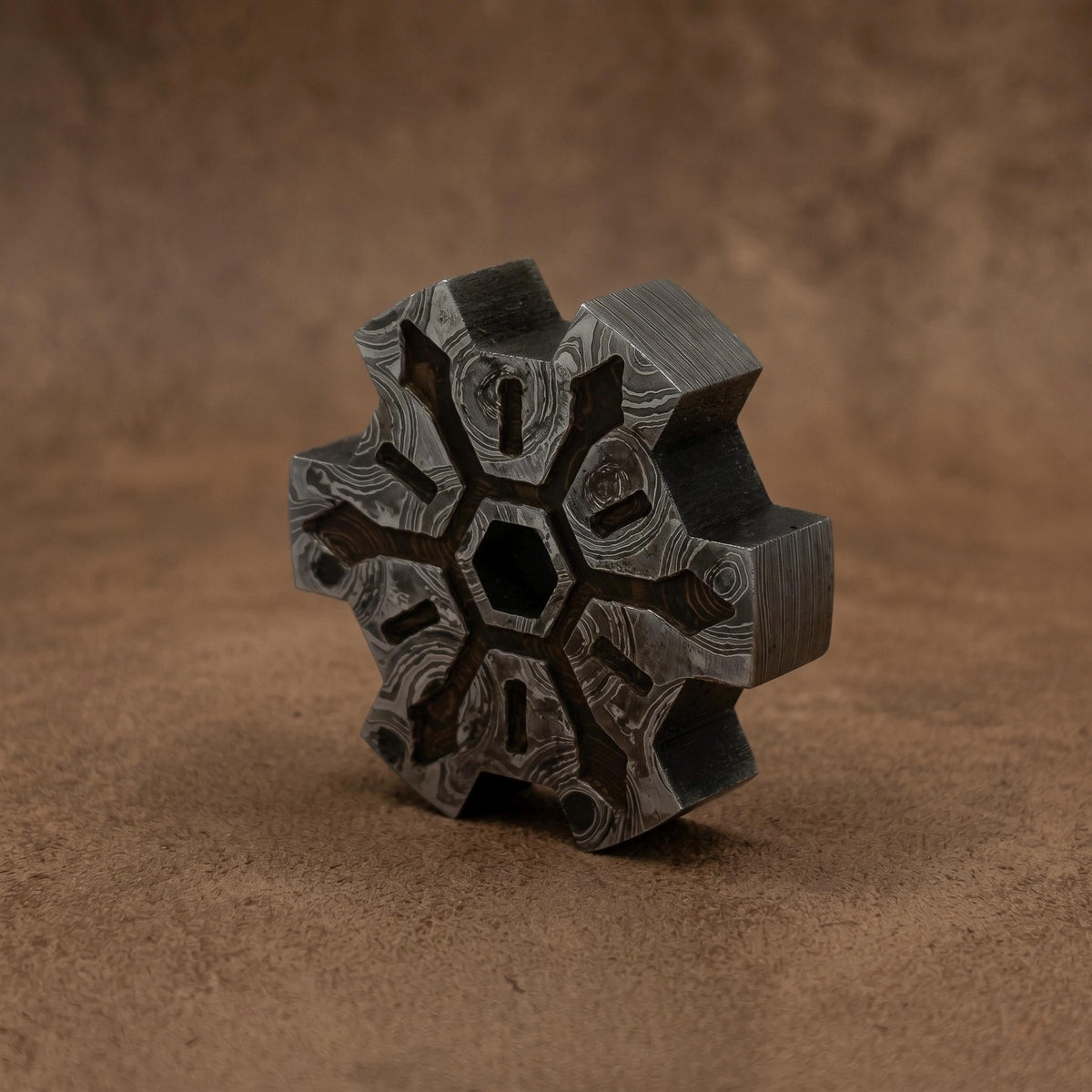 Damascus Steel Time Gear Pendant — Pokémon Charm Necklace