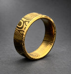 Gold Plated Damasteel Wedding Band — Groomsmen Gift, view 4