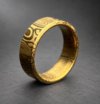 Gold Plated Damasteel Wedding Band — Groomsmen Gift, view 5