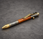 Damascus Steel Ballpoint Pen — Personalized Copper Clip, view 7