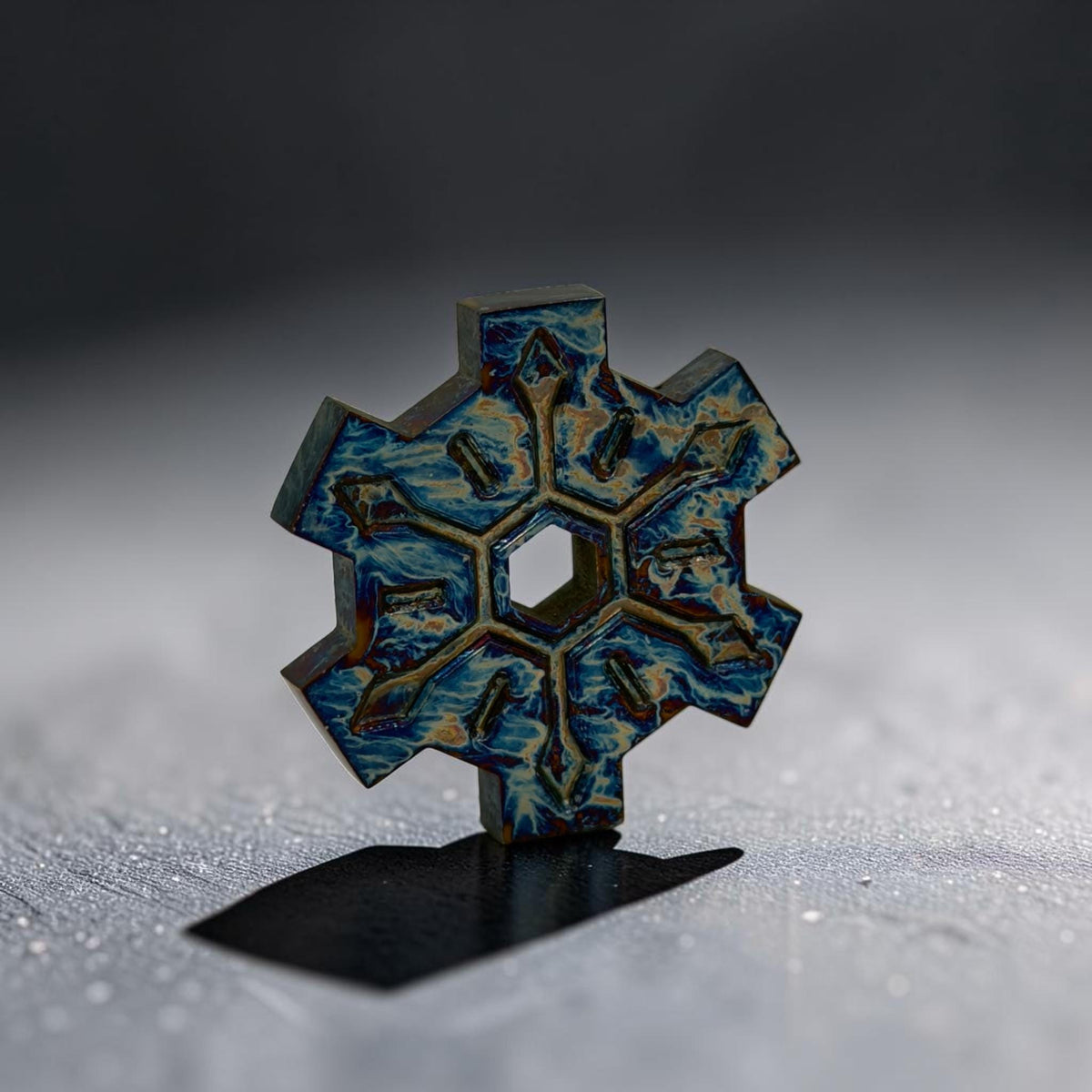 Anodized Titanium Time Gear Pendant — Pokémon Charm Necklace