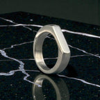 Titanium Signet Ring — Hand Carved Groomsmen Gift
