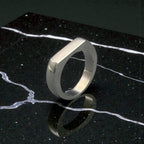Titanium Signet Ring — Hand Carved Groomsmen Gift