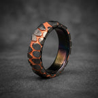 Superconductor Wedding Band — Copper Niobium Deep Etched