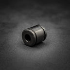 Zirconium Cylinder Lanyard Bead — Black Paracord Knife Bead