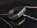 Titanium Signet Ring — Hand Carved Groomsmen Gift