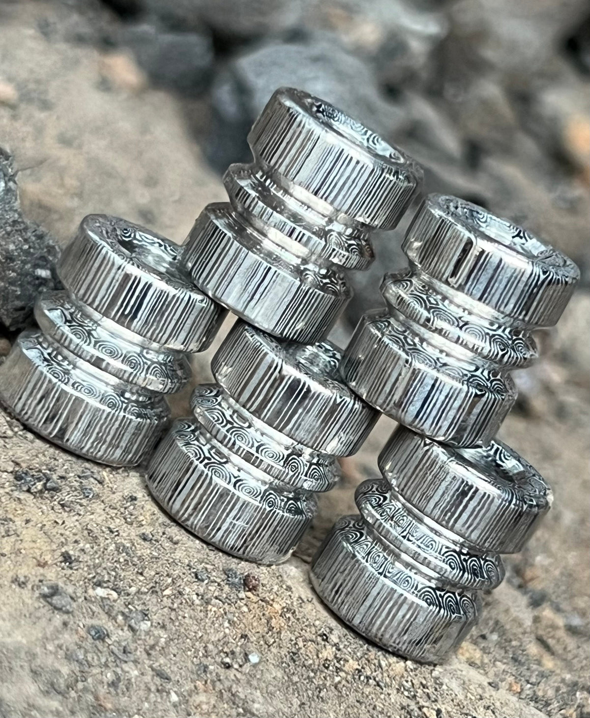 Damasteel Heimskringla Lanyard Bead, 15 mm — EDC Paracord Bead
