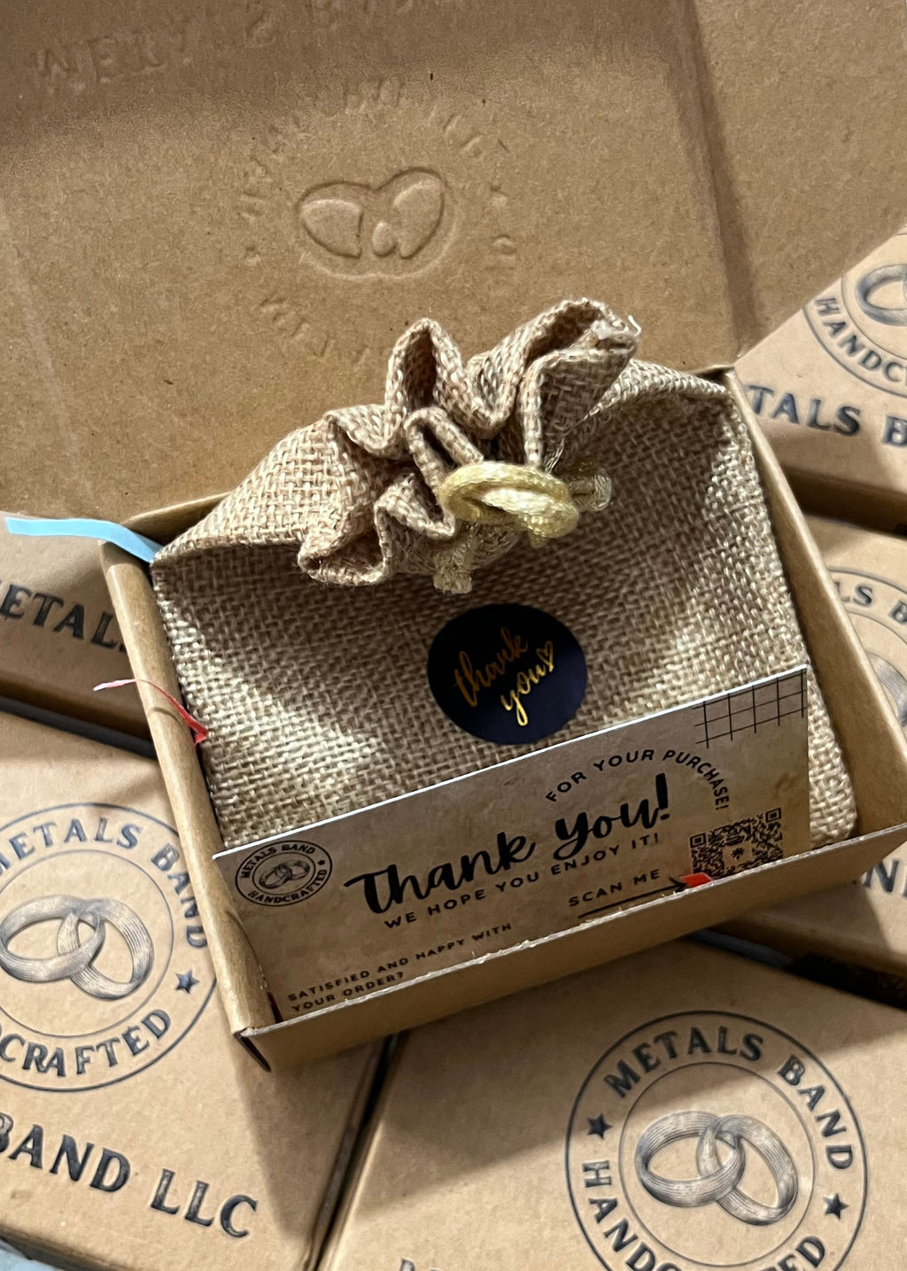 Brushed titanium wedding band front view, minimalist industrial ring