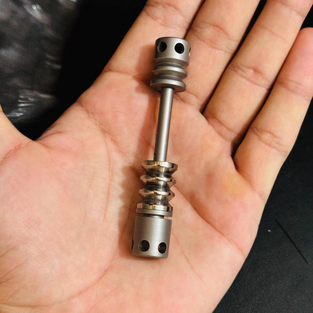 Natural Titanium EDC Bead Holder, Lanyard Bead Keeper