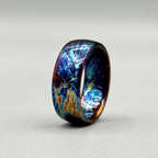 Heat Anodized Titanium Wedding Band — Custom Colorful Ring