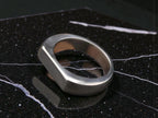 Titanium Signet Ring — Hand Carved Groomsmen Gift