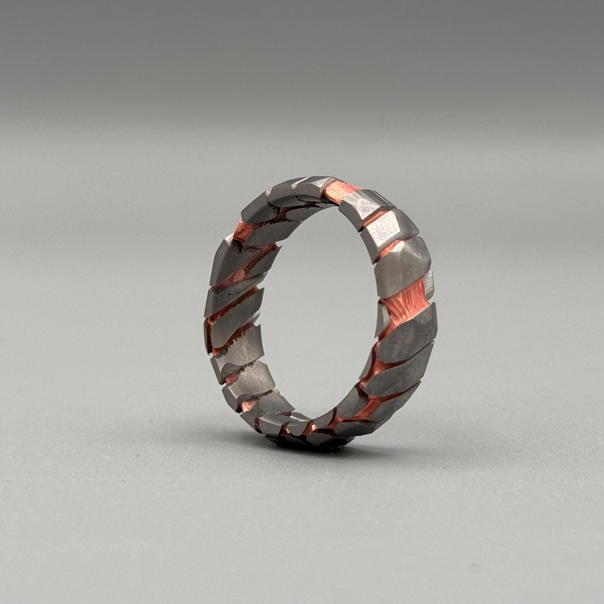 Acid-Etched Niobium Copper Superconductor Wedding Band