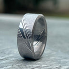 Damascus Stainless Steel Ring, Cosmo Pattern Wedding Band