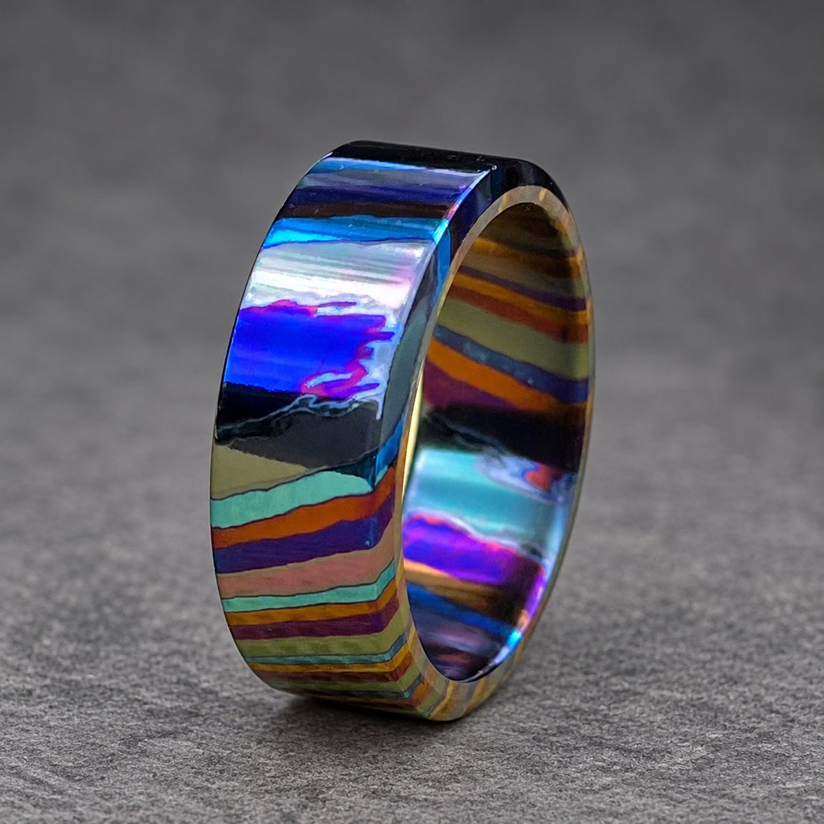 Black Zircuti Band — Customizable Mokuti Wedding Ring, view 5