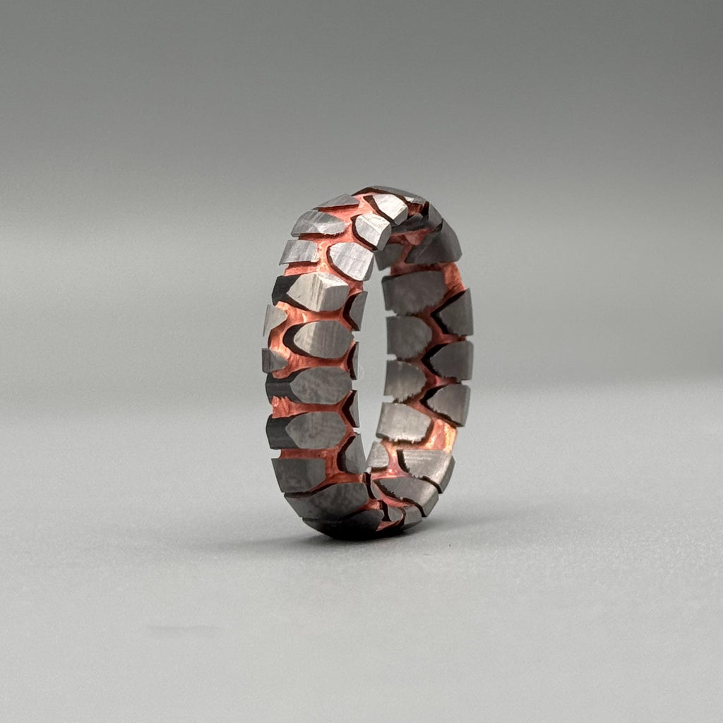 Acid-Etched Niobium Copper Superconductor Wedding Band