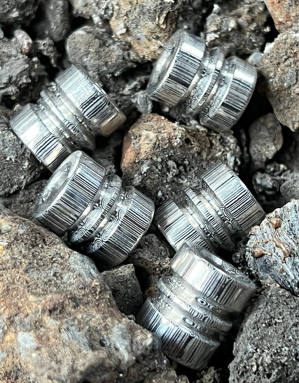 Damasteel Heimskringla Lanyard Bead, 15 mm — EDC Paracord Bead