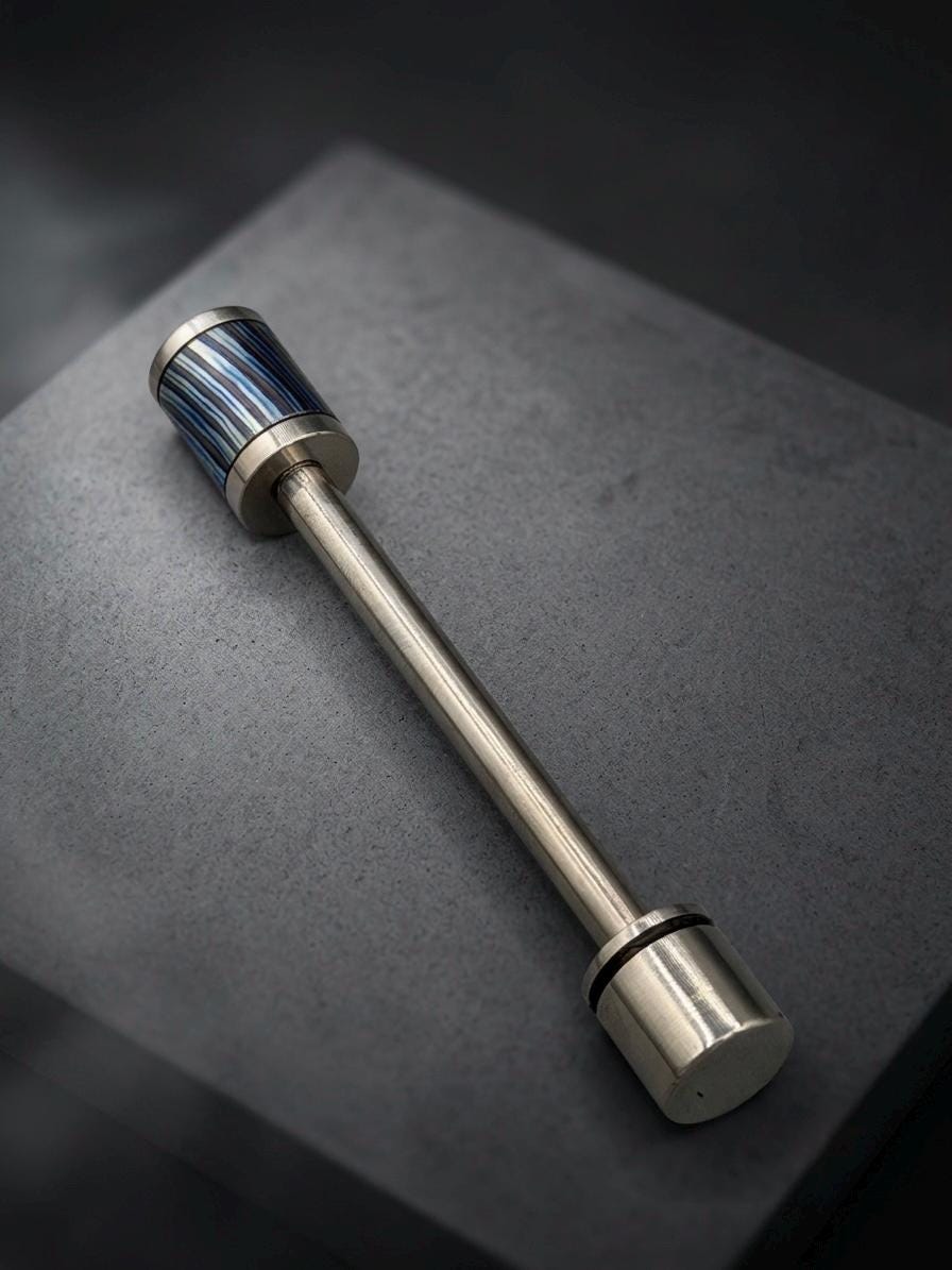 Natural Titanium Spin Stick Bead Holder — Spinning Top