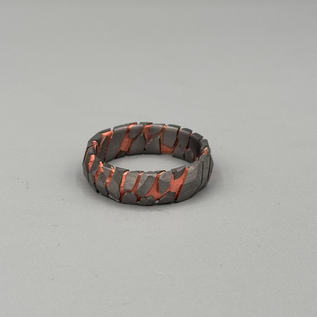 Acid-Etched Niobium Copper Superconductor Wedding Band