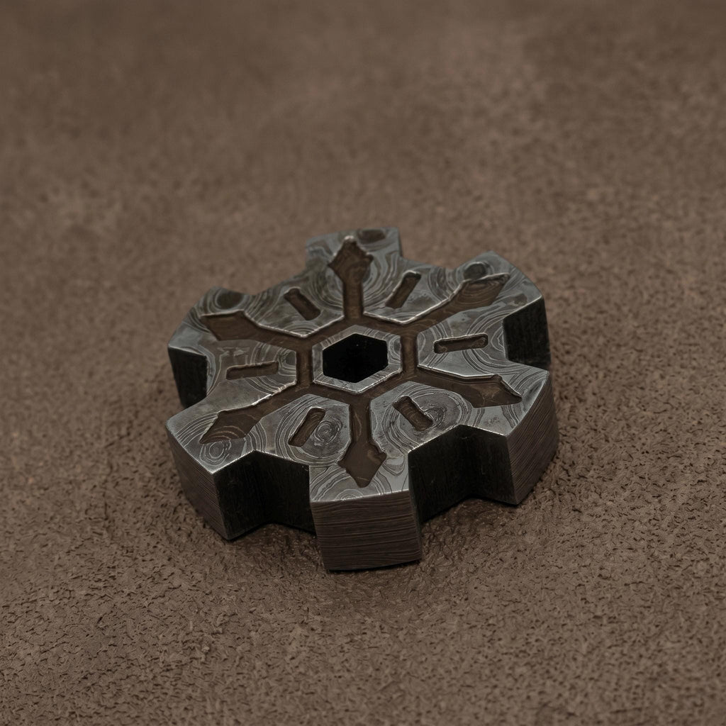 Damascus Steel Time Gear Pendant — Pokémon Charm Necklace