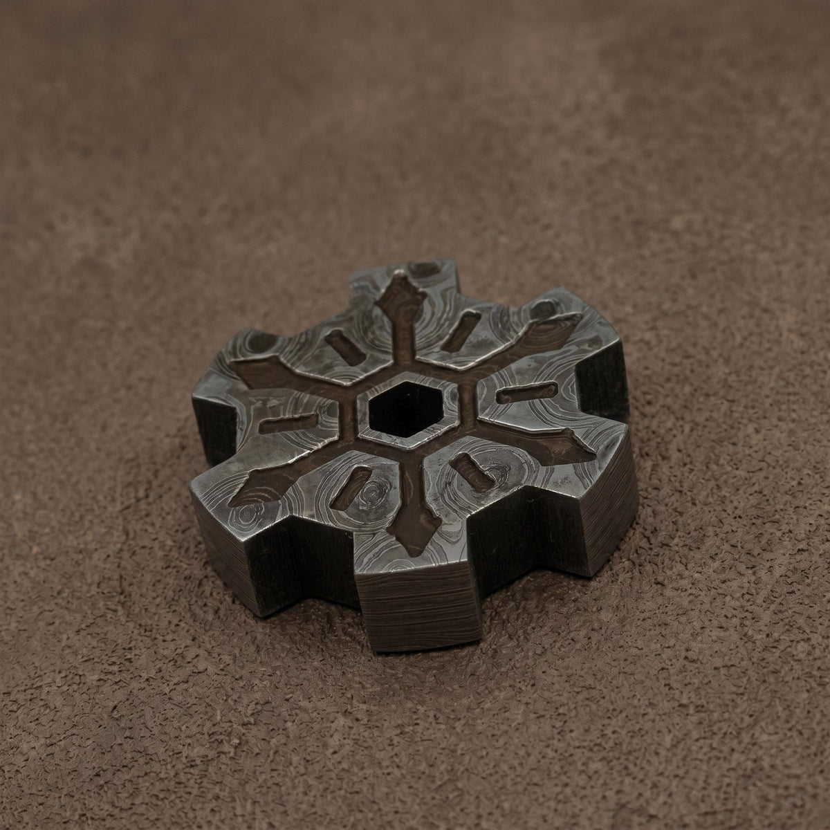 Damascus Steel Time Gear Pendant — Pokémon Charm Necklace