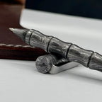 Damascus Steel Ballpoint Pen — Personalized Pocket Clip