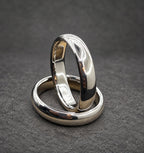 Polished Titanium Wedding Band, Domed — Classic Comfort Fit, view 4