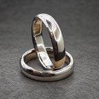 Polished Titanium Wedding Band, Domed — Classic Comfort Fit, view 5
