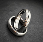 Polished Titanium Wedding Band, Domed — Classic Comfort Fit, view 3