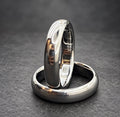 Polished Titanium Wedding Band, Domed — Classic Comfort Fit