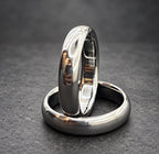 Polished Titanium Wedding Band, Domed — Classic Comfort Fit