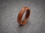 Rosewood Bentwood Ring — Reddish Grain Minimalist Band, view 5