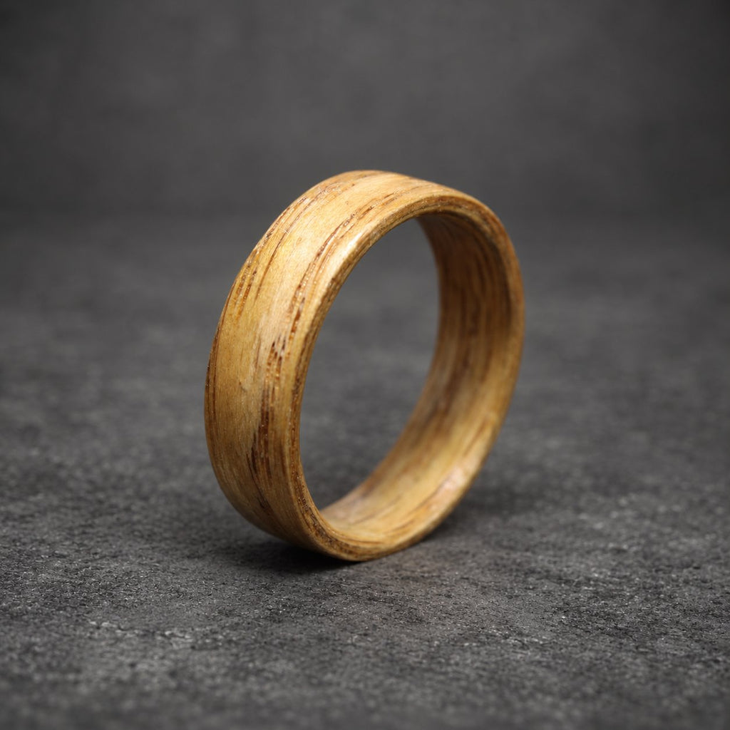 Ashwood Bentwood Ring, Golden Grain — Rustic Wedding Band, view 2