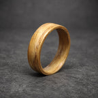 Ashwood Bentwood Ring, Golden Grain — Rustic Wedding Band, view 2