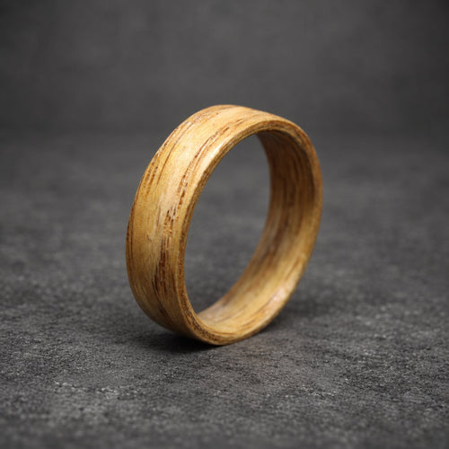 Ashwood Bentwood Ring, Golden Grain — Rustic Wedding Band, view 2