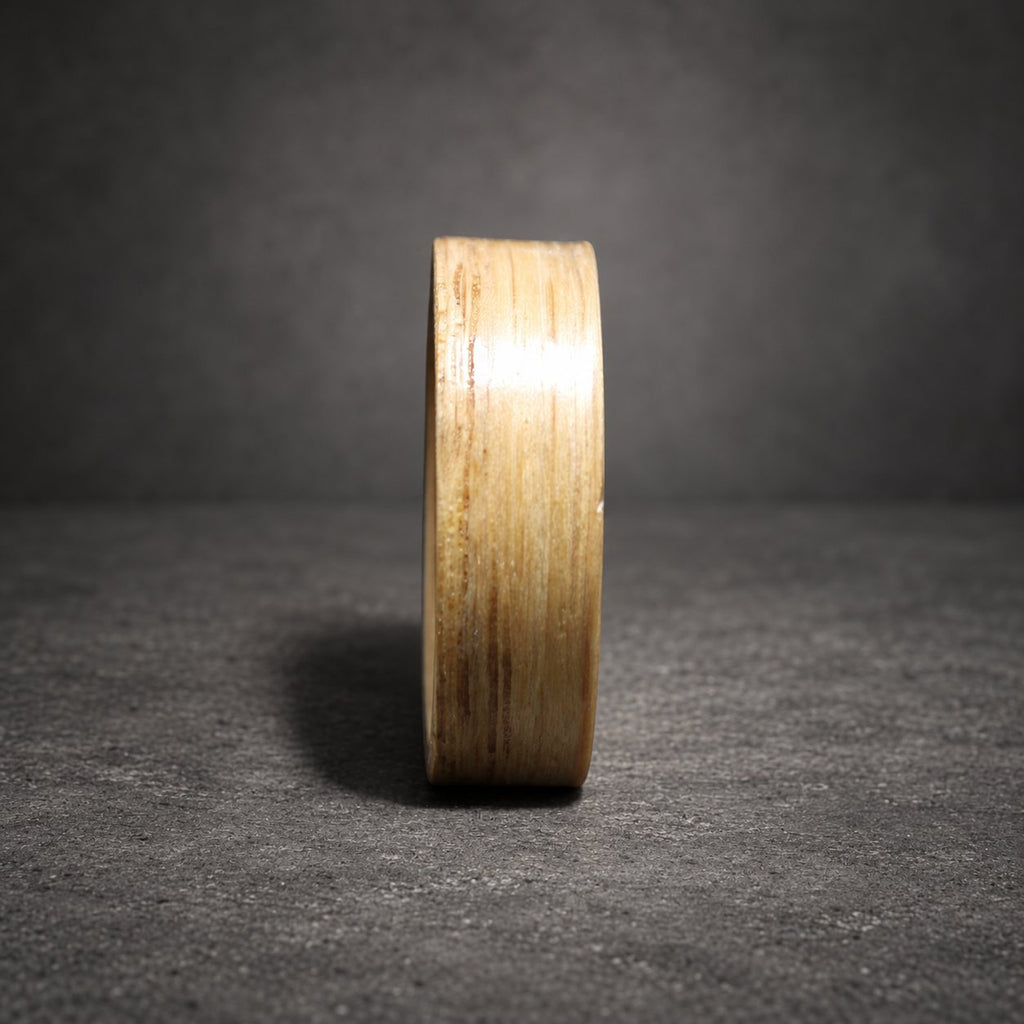 Ashwood Bentwood Ring, Pale Natural — Minimalist Wedding Band, view 3
