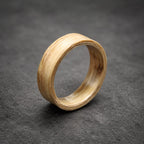 Ashwood Bentwood Ring, Pale Natural — Minimalist Wedding Band, view 2