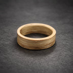 Ashwood Bentwood Ring, Pale Natural — Minimalist Wedding Band, view 4