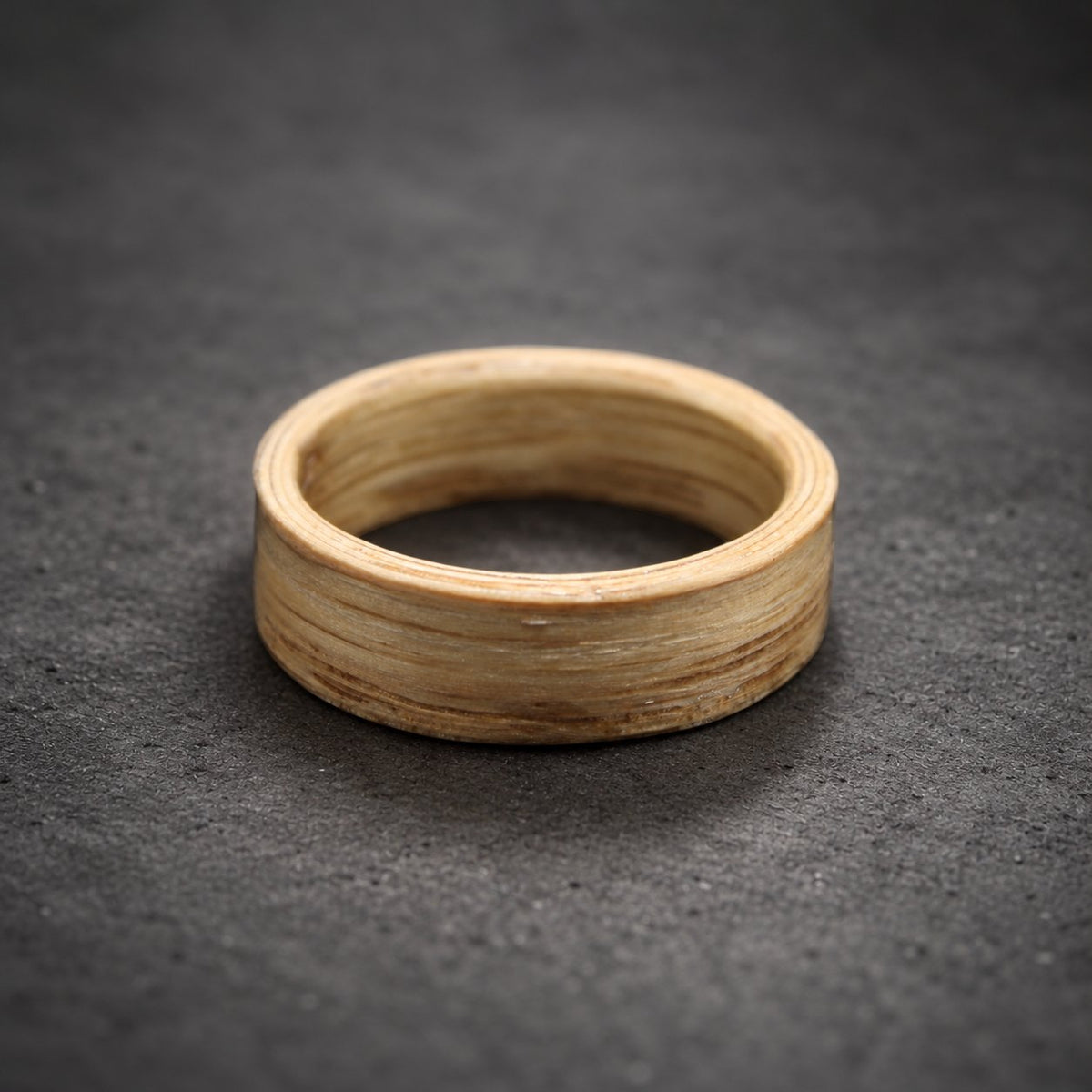 Ashwood Bentwood Ring, Pale Natural — Minimalist Wedding Band, view 4