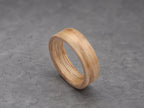 Ashwood Bentwood Ring — Natural Light Grain Wedding Band, view 4