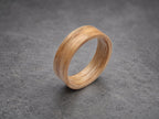 Ashwood Bentwood Ring — Natural Light Grain Wedding Band, view 3