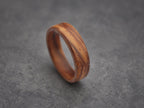 Rosewood Bentwood Ring — Reddish Grain Minimalist Band, view 4