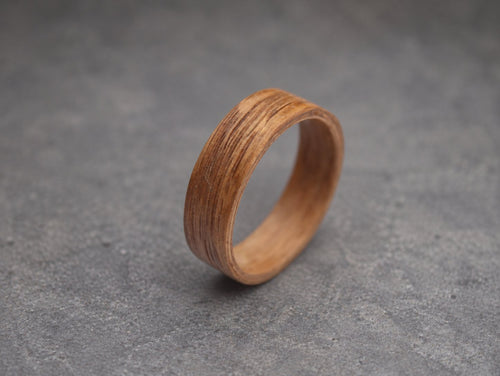 Ashwood Bentwood Ring, Honey Tone — Minimalist Wedding Band