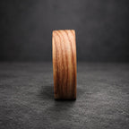 Olive Wood Bentwood Ring — Natural Grain Wedding Band, view 7