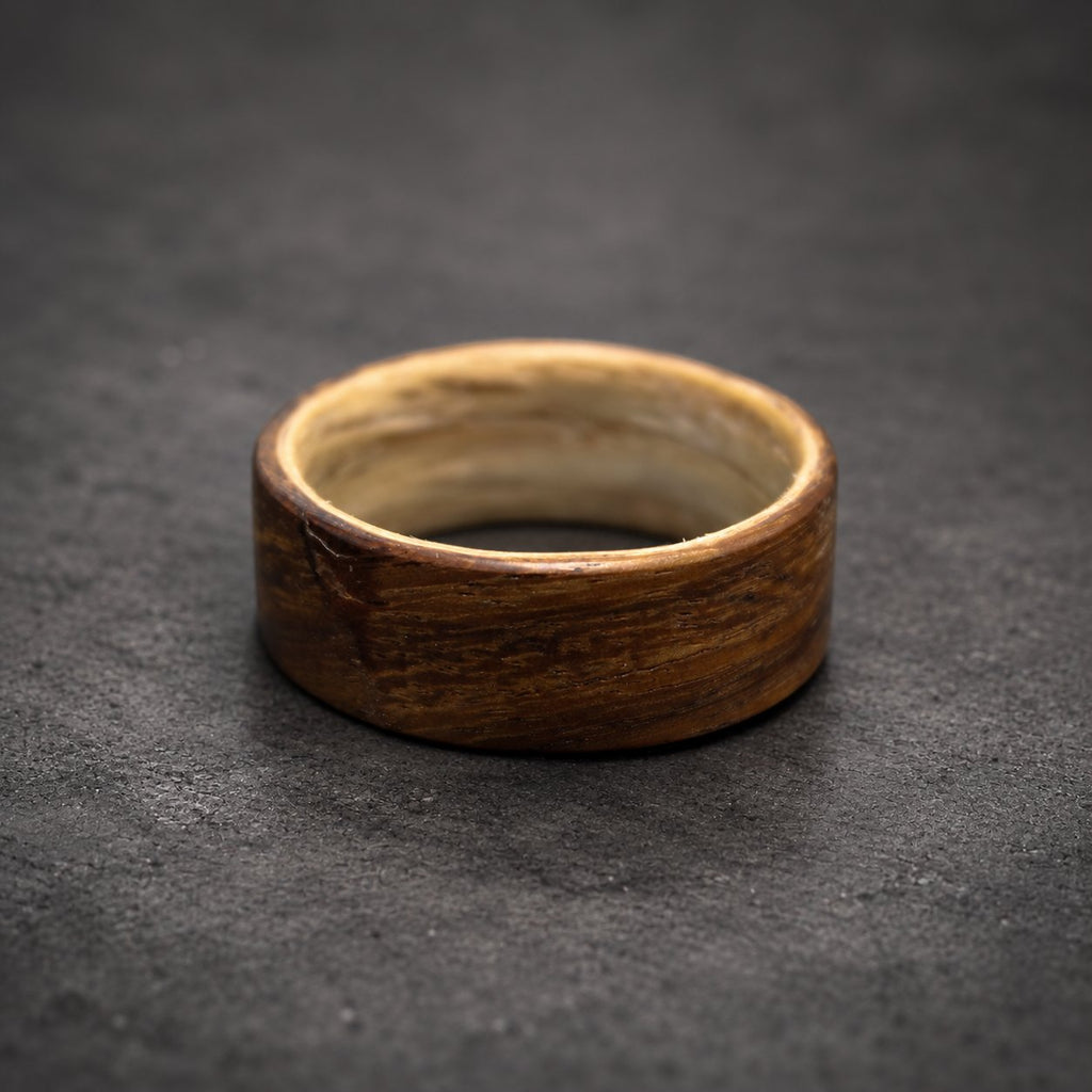 Rosewood Bentwood Ring, Wide — Pale Ashwood Lining, view 5