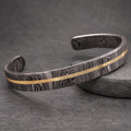 Damascus Steel Cuff Bracelet with Center Copper Line — Viking Cuff