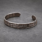Damascus Steel Cuff Bracelet — Ladder Pattern Viking Bangle, view 6